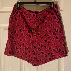 NWT Halogen Pink leopard print shorts